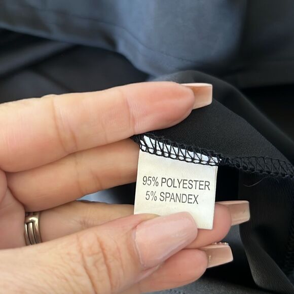 Elegant Short Dress Square Neck Lace Trim Bodycon Sleeveless Black Dress - Picture 9 of 11